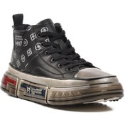 Resim Marcomen 152-18220 Siyah Hakiki Deri Erkek Hi Sneaker 001 