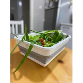 Resim Holly Home Magic Katlanır Badya Leğen Kova Akordiyon Katlanabilir Dikdörtgen 4 Lbeyaz 