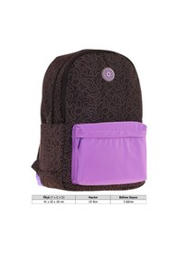 Resim Kaukko Double Colors Üç Bölmeli Kız Çocuk Okul Ve Günlük Sırt Çantası - Siyah Mor - K1837 Siyah - Mor 