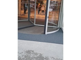 Resim Kırmızı Kıvırcık Plastik Paspas, Dış Mekan Için Paspas, 1,2X11 