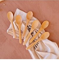 Resim Kitchen Design Lab Bambu 6'lı Ölçü ve Baharat Kaşığı 17 CM Bal Tatlı Reçel Kaşığı 