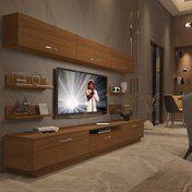 Resim Decoraktiv Trendstyle 8Y Mdf Tv Ünitesi Tv Sehpası - Naturel Ceviz 