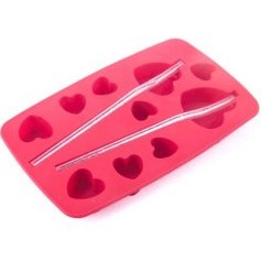 Resim Klt Silikon Buz Kalıbı Kalp 20X12Cm 
