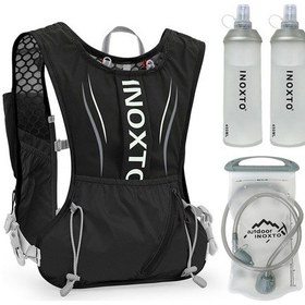 Resim Inoxto 5l Hidrasyon Yeleği Sırt Çantası Su Koşu Yeleği Paketi, Siyah 