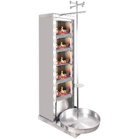 Resim Meşale Inox Kömürlü 5 Radyanlı Döner Ocağı 