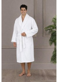 Resim Özdilek Vega Aile Bornoz Seti Beyaz-pembe Renkli 