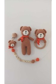 Resim Zey's Amigurumi Amigurumi Ayıcık Yenidoğan Set 3Lü 