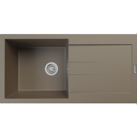 Resim Polex Cristalüx Granit Evye P-X1 Toprak Tezgah Altı Ve Tezgah Üstü Mutfak Evyesi 98x49.5 CM 