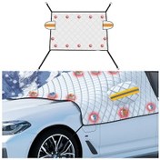 Resim Suıtu R-3945 Araba Kış Ön Cam Kar Kalkanı Buz Çözme Güneşlik Kalınlaşmış Araba Giyim, Stil: 12 Mıknatıs Yorgan 