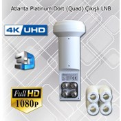 Resim Platinum Quad Dörtlü Dört Çıkışlı 4K Full HD LNB (Dört Ayrı Uydu Alıcısında Kullanım) 