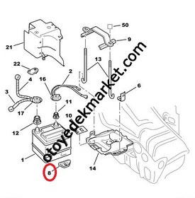 Resim Peugeot 2008 (2013-2019) Su Kollektör Tapası (İthal) 