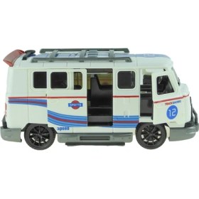 Resim Minibüs Oyuncak Işıklı Sesli Duman Çıkaran Sürtmeli Minibüs Beyaz 