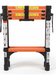 Resim Cardilife 1.4 Mt Ev Tipi Teleskopik Çelik Merdiven 4x3 