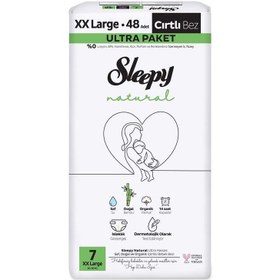 Resim Sleepy Natural Bebek Bezi 7 Numara 48 Adet Cırtlı Bez Ultra Paket 