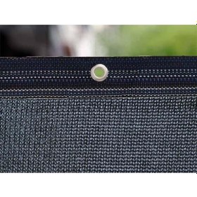 Resim Morilu Çit Filesi – 75lik Yeşil Gölgelik File – Siyah Premium Şeritli Halkalı - Araba Gölgelik - Kamp Gölgeliği 