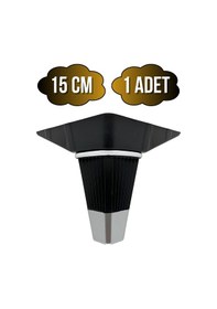 Resim İrem Siyah Krom 15cm Plastik Ayak Mobilya Masa Ve Dolap Ayağı Siyah Krom 15cm 1 Adet Siyah 
