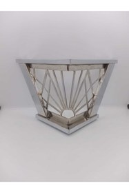 Resim KARAKOÇ METAL, 15*20*20 ÖLÇÜLERİNDE KAPLAMALI PARLAK KOLTUK, MOBİLYA AYAĞI (4 ADET) 