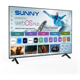 Resim Sunny SN55FMN252 55" 139 Ekran Uydu Alıcılı 4K Ultra HD WebOS Smart LED TV 