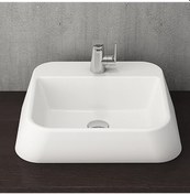 Resim Bocchi Firenze Batarya Banklı Çanak Lavabo Parlak Beyaz 1074-001- Bocchi