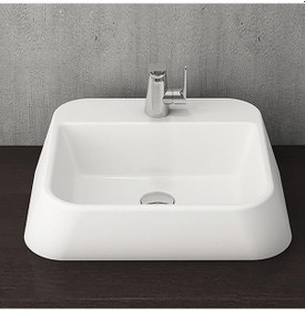 Resim Bocchi Firenze Batarya Banklı Çanak Lavabo Parlak Beyaz 1074-001- 