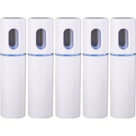 Resim 5x Yüz Buhar Makinesi Nano Buharlı Pişirici Handy Mister Yüz Sis Spreyi Nem Yüz Püskürtücü Şarj Edilebilir Beyaz 