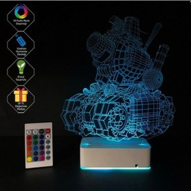 Resim Özel Tasarım 3D Tank Masaüstü Led Lamba 