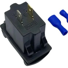 Resim Motoraid 12V-24V Dijital Voltmetre+Şarj Cihazlı (Usb x 2) (4.2A) (Anahtar Tipi) (Mavi Işık) 