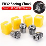 Resim ER32 ER Hassas Bahar Collet Çekişi 6/8/10/12mm CNC Frezeleme Aleti Tutucu Oyma Makinesi Spindle Motoru için 