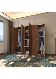 Resim Kenzlife gardırop 5 kapılı horozibiği 180*200*52 cvz XLARGE kapaklı gardolap dolap 