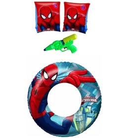 Resim Bestway Örümcek Adam Şişme Kolluk Örümcek Adam Can Simit Su Tabancası Hediyeli Çok Renkli 