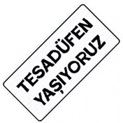 Resim Tesadüfen Yaşıyoruz Yazılı Sök-tak-pratik Vantuzlu Dekor Plaka 