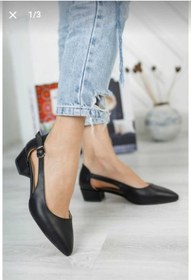 Resim Henne yanı açık tokalı ayakkabı topuklu 