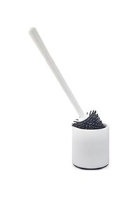 Resim Home Silikon Wc Tuvalet Banyo Fırçası Klozet Fırçası Beyaz-gri Oval Siyah 