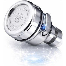 Resim Su Tasarruflu Krom 3 Fonksiyonlu Döner Musluk Ucu Mutfak Evye Banyo Lavabo Çeşme Batarya Aparatı Çok Renkli 