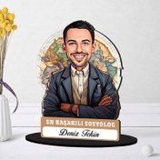 Resim Kişiye Özel Erkek Sosyologa Hediye Karikatürlü Biblo 