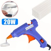 Resim Mini Sıcak Yapıştırıcı Tabancası, 20W Ev Tamiri için Elektrikli Yapıştırma Aleti, EU Fişi, 7mm Yapıştırıcı Çubuklu, Boyasız Araba Çökertme Onarımı ve DIY Ev İhtiyaçları İçin 