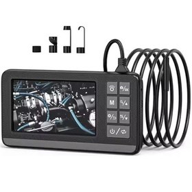 Resim Ekranlı Çift Kameralı 10 Mt Sert Kablo Endoskop 8 Mm 4.3 Inc Hafıza Kart Destekli 