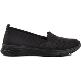 Resim Siyah Hafif Triko Kadın Casual Ayakkabı 2410 Z Siyah-Siyah 