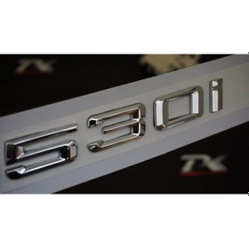 Resim Bmw 530I Bagaj Krom Metal 3M 3D Yazı Logo (528277116) 