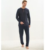 Resim Erkek Uzun Kol Lacivert Pijama Takım C6t2n5o9 001 