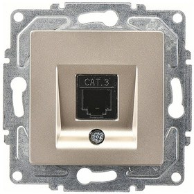 Resim Günsan Eqona Metalik Bej Nümeris Telefon Prizi (Cat3) Mekanizma 