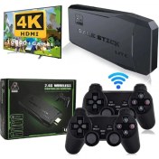 Resim 2.4g Kablosuz Denetleyici Hd 4K Hd Video 2 Kollu Oyun Konsolu Oyun Seti 