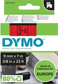 Resim Dymo D1 Yedek Şerit 9 Mm * 7 Mt Kırmızı/siyah (40917) 