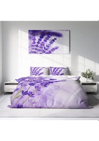 Resim Monohome Lavender 3D Pamuk Saten Çift Kişilik Nevresim Takımı Çok Renkli 