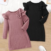 Resim 2 adet Kız Uzun Kollu Elbise Yay Detaylı - Hafif Esnek Kumaş, Kabartmalı Dokuma, Orta Boy Kalem Etek Silueti, Beyaz ve Pembe, Bahar/Sonbahar Rahat Giyim İçin Mükemmel, Kızlar İçin Sevimli Elbiseler, Bahar Sonbahar Kıyafeti, Dekoratif Yay Tasarımı, Orta Esneklik Kumaş, Kız Elbisesi, Kız Seti, Kız İçin Örgü Elbise, Kız İçin Kış Elbisesi, Kız İçin Tam Kollu Frock, Kız Giyim Yaş 