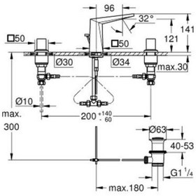 Resim Grohe Allure Brilliant 3 Delikli Lavabo Bataryası 1/2" M-Boyut - 20626000 Gümüş 