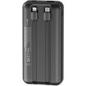 Resim Dexim W3 10.000mah 2x Type C Kablolu 22.5w Pd Led Göstergeli 18w Giriş - 20w Çıkış Powerbank - Dca0067 