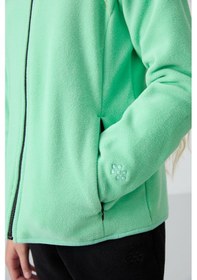 Resim Tommy Life Su Yeşil Kalın Yumuşak Dokulu Standart Fit Nakışlı Polar Kız Çocuk Sweatshirt - 75154 Su Yeşili 