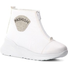 Resim Aspor Beyaz Dar Kalıp Kadın Kar Botu Çok Renkli 