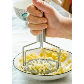 Resim Leylart Yeni Çift Katmanlı El Patates Ezici, Paslanmaz Çelik Patates Püresi Presi 